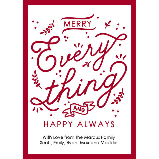 Merry Everything Flat Holiday Cards